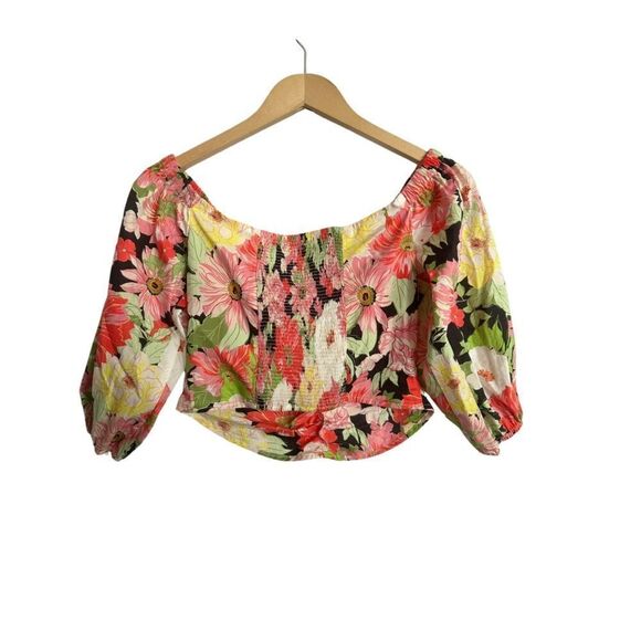 💎 Zara Floral Off the Shoulder Top - Picture 2 of 8